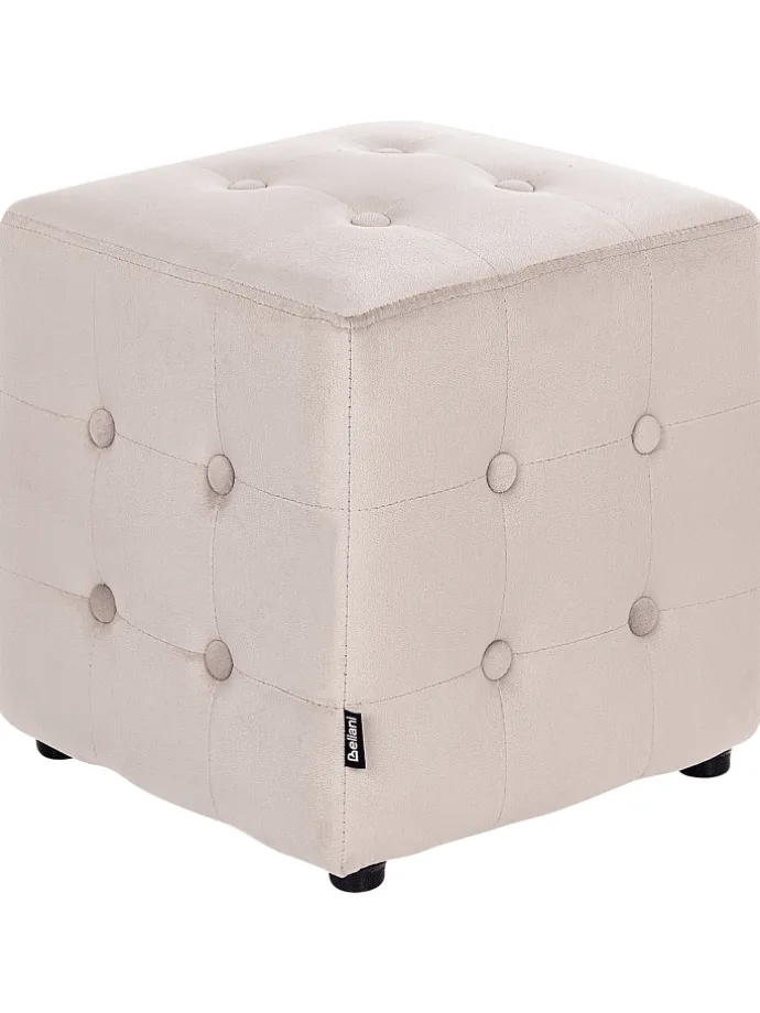 Pouf WISCONSIN in Beige - (W) 36 x (H) 39 x (L) 36 cm