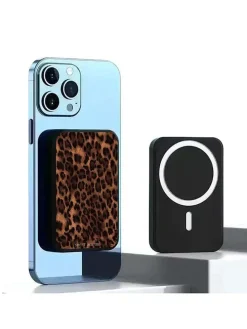 Powerbank in Schwarz/ Hellbraun - 10000 mAh