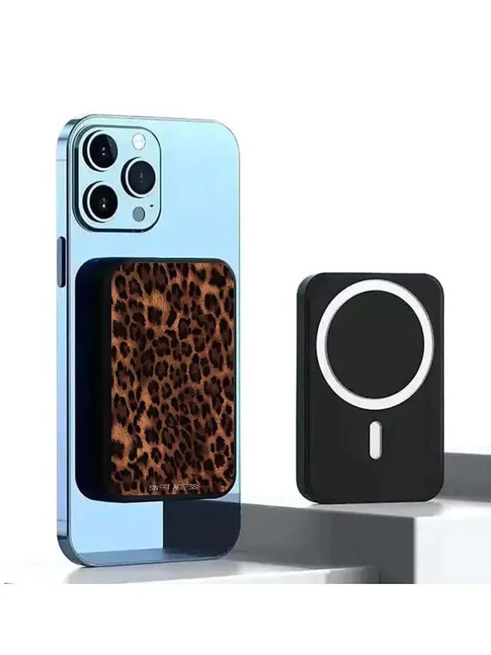 Powerbank in Schwarz/ Hellbraun - 10000 mAh