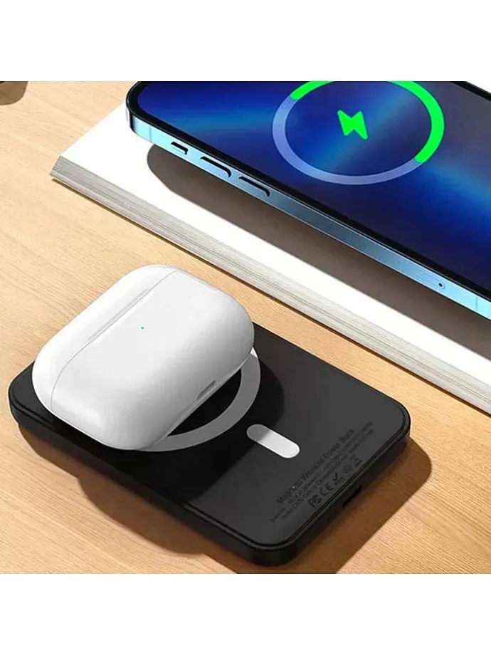 Powerbank in Schwarz/ Hellbraun - 10000 mAh