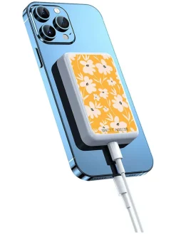 Powerbank in Weiß/ Orange - 10.000 mAh