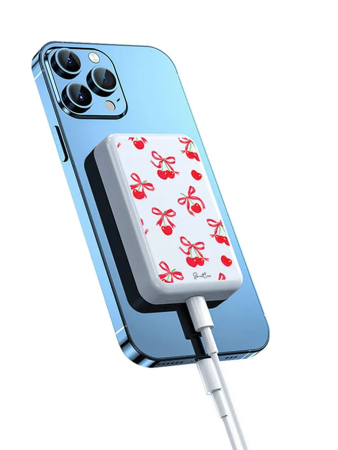 Powerbank in Weiß/ Rot - 10.000 mAh