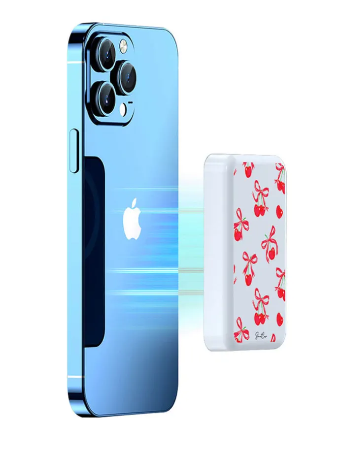 Powerbank in Weiß/ Rot - 10.000 mAh