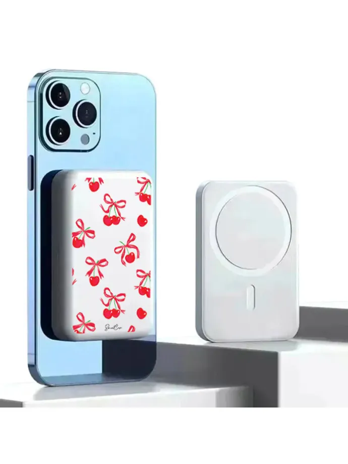 Powerbank in Weiß/ Rot - 10.000 mAh