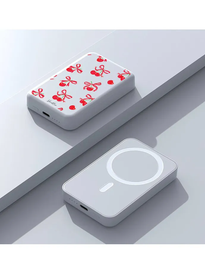 Powerbank in Weiß/ Rot - 10.000 mAh