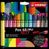Premium-Filzstift - STABILO Pen 68 MAX ARTY" - 12 Stück