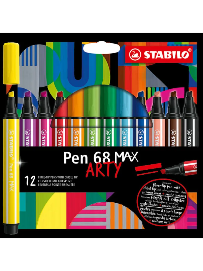 Premium-Filzstift - STABILO Pen 68 MAX ARTY" - 12 Stück