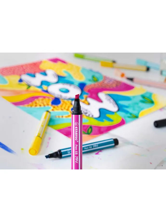 Premium-Filzstift - STABILO Pen 68 MAX ARTY" - 12 Stück