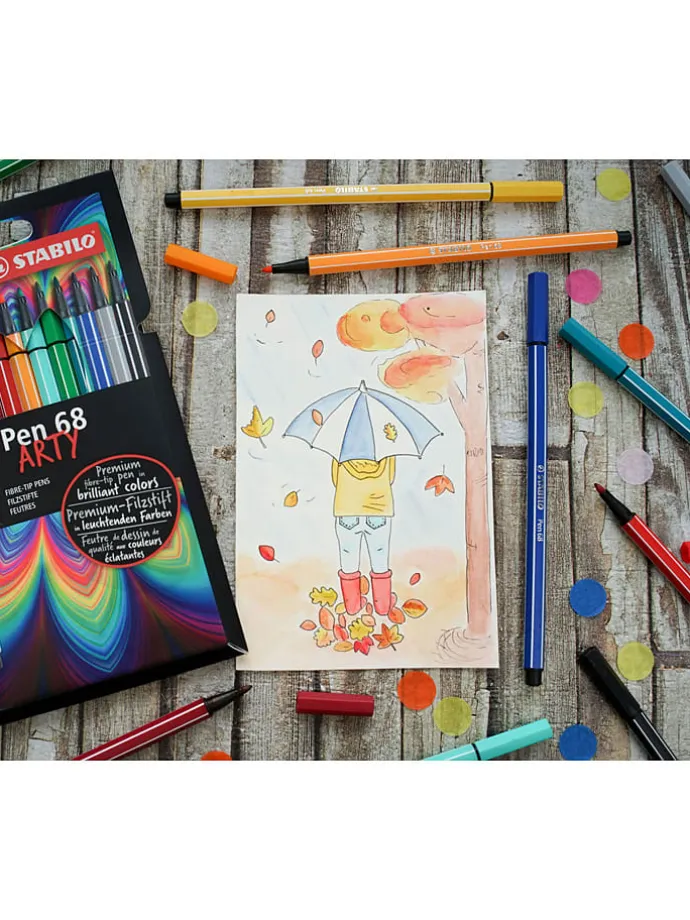 Premium-Filzstifte "STABILO Pen 68-ARTY" - 30 Stück
