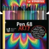Premium-Filzstifte "STABILO Pen 68-ARTY" - 18 Stück