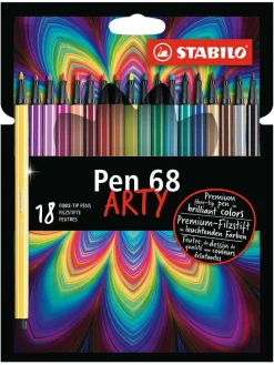 Premium-Filzstifte "STABILO Pen 68-ARTY" - 18 Stück