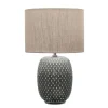 Pretty Classy Tischleuchte max60W E27 Dunkelgrau/Beige 230V Keramik
