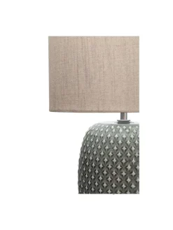 Pretty Classy Tischleuchte max60W E27 Dunkelgrau/Beige 230V Keramik