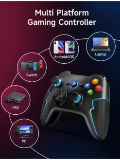 Pro Bluetooth-Controller mit Hall-Trigger Blau in Blau