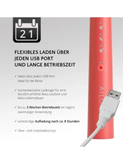 PRO SMILE Schallzahnbürste USB in Coral