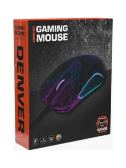 Qware Gaming Maus – Eugene Modell mit 6 programmierbaren Tasten in Schwarz