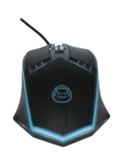 Qware Gaming Maus Dallas Kabelgebundene Maus mit LED-Beleuchtung in Schwarz