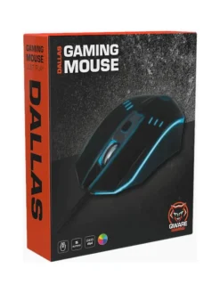Qware Gaming Maus Dallas Kabelgebundene Maus mit LED-Beleuchtung in Schwarz