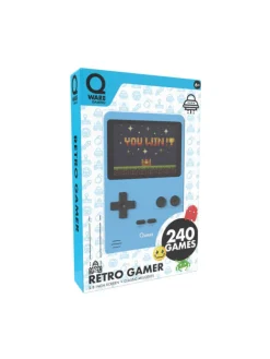 Qware Retro Spielkonsole Handheld 240 Spiele für unterwegs in Blau