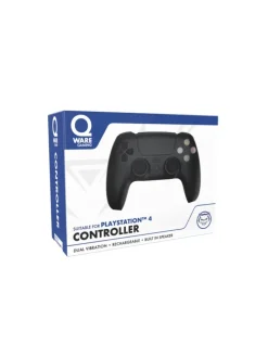Qware Wireless Controller kompatibel mit PlayStation 4 in Schwarz