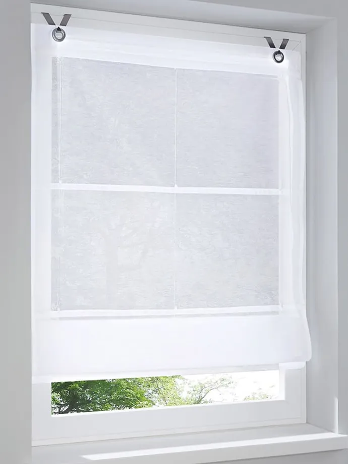 Raffrollo in Weiß