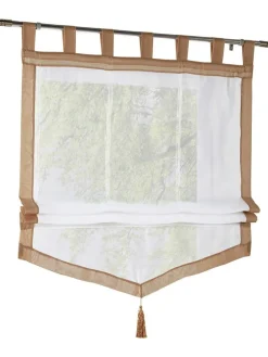 Raffrollo in Weiß/ Beige