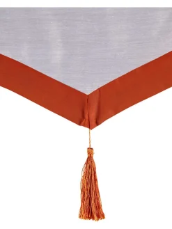 Raffrollo in Weiß/ Orange