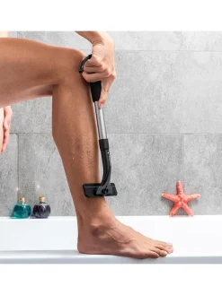 Rasierer für Rücken und Körper in Schwarz/ Silber - (L)54 cm