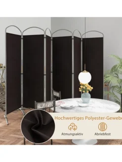 Raumteiler 6 tlg. 188cm in Braun