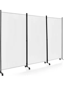 Raumteiler 3 tlg. 180cm in Weiß
