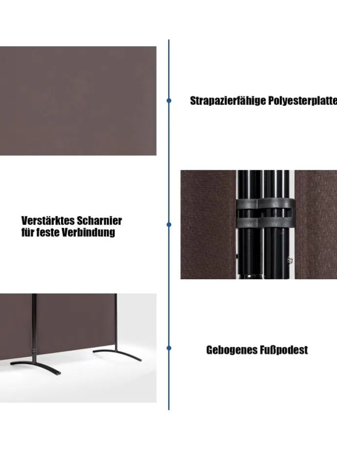 Raumteiler 3 tlg. in Braun