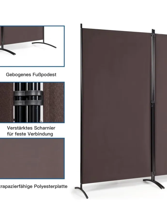 Raumteiler 3 tlg. in Braun