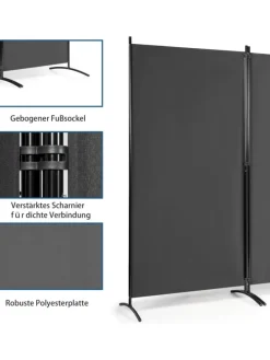 Raumteiler 3 tlg. in Grau
