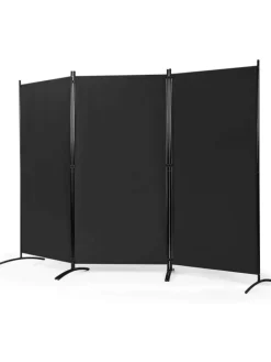 Raumteiler 3 tlg. in Schwarz