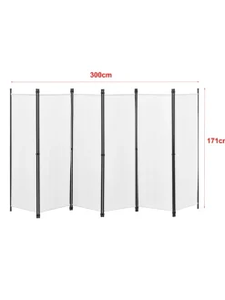 Raumteiler Huesca - 6-teilig in Beige (H)171cm (B)300cm