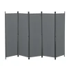 Raumteiler Huesca - 5-teilig in Grau (H)171cm (B)250cm