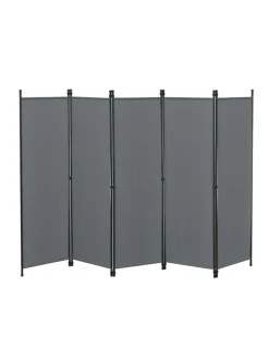 Raumteiler Huesca - 5-teilig in Grau (H)171cm (B)250cm