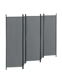 Raumteiler Huesca - 5-teilig in Grau (H)171cm (B)250cm