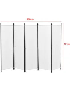 Raumteiler Huesca - 5-teilig in Beige (H)171cm (B)250cm