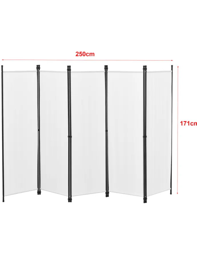 Raumteiler Huesca - 5-teilig in Beige (H)171cm (B)250cm