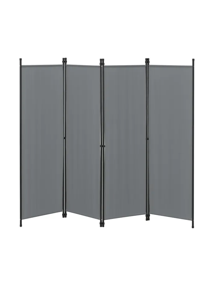 Raumteiler Huesca - 4-teilig in Grau (H)171cm (B)200cm