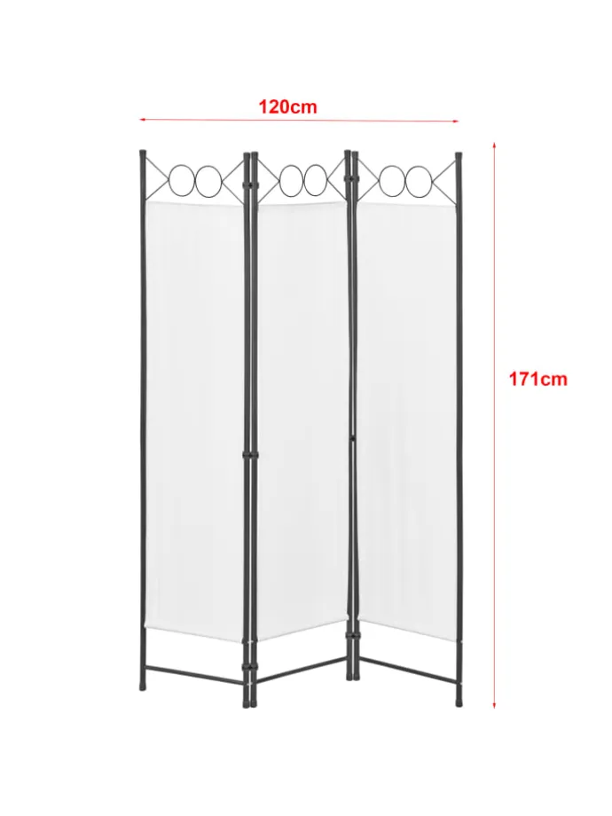 Raumteiler Saragossa 3-teilig in Beige (H)171cm (B)120cm