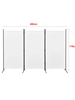 Raumteiler Teruel - 3-teilig in Beige (H)176cm (B)260cm