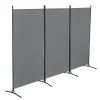Raumteiler Teruel - 3-teilig in Grau (H)176cm (B)260cm