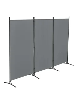 Raumteiler Teruel - 3-teilig in Grau (H)176cm (B)260cm