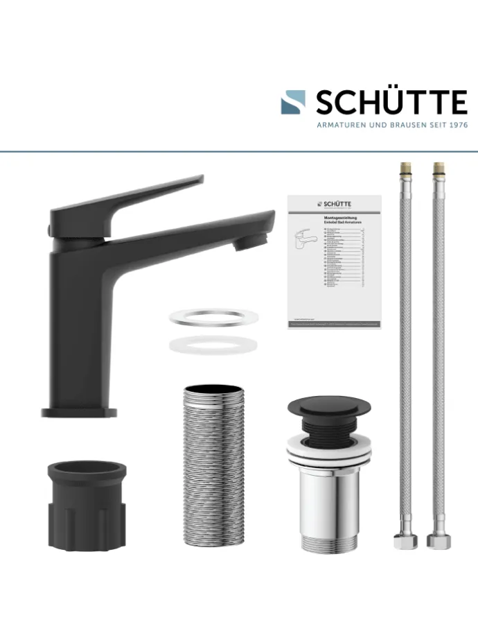 RAVEN Waschtischarmatur, Schwarz matt