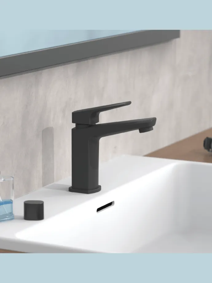 RAVEN Waschtischarmatur, Schwarz matt