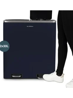 Recycling-Mülleimer in Dunkelblau - 60 l