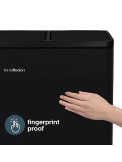 Recycling-Mülleimer in Schwarz - 54 l