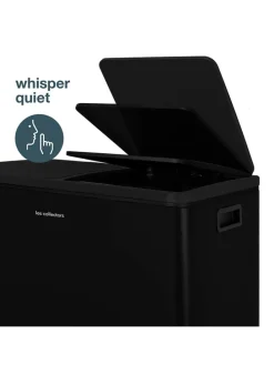 Recycling-Mülleimer in Schwarz - 60 l